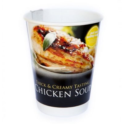 Thick & Creamy Chicken Soup 12oz in cup drink (15x10)